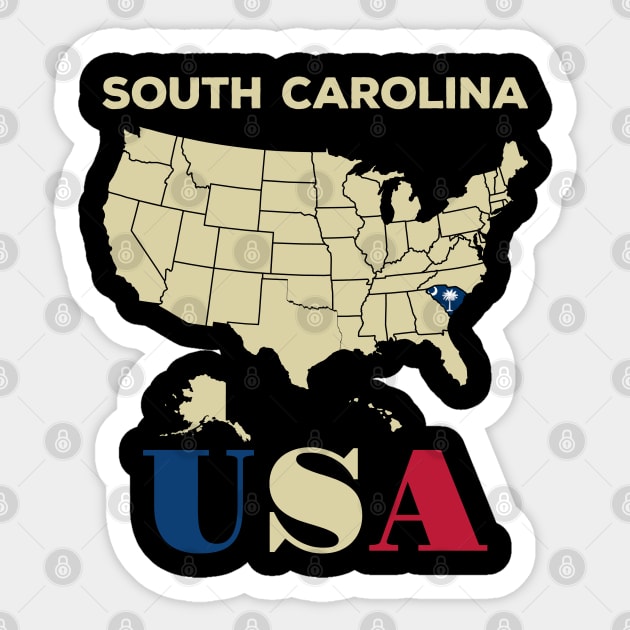 South carolina Sticker by Cuteepi